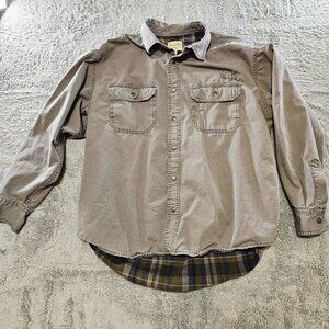 Men's Cabela's Shacket Flannel Lined Shirt Jacket Super Comfy Size XL